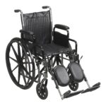 Wheelchair McKesson Dual Axle Desk Length Arm Swing-Away Footrest Black Upholstery 16 Inch Seat Width Adult 250 lbs. Weight Capacity