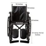 Wheelchair McKesson Dual Axle Desk Length Arm Swing-Away Elevating Legrest Black Upholstery 16 Inch Seat Width Adult 250 lbs. Weight Capacity
