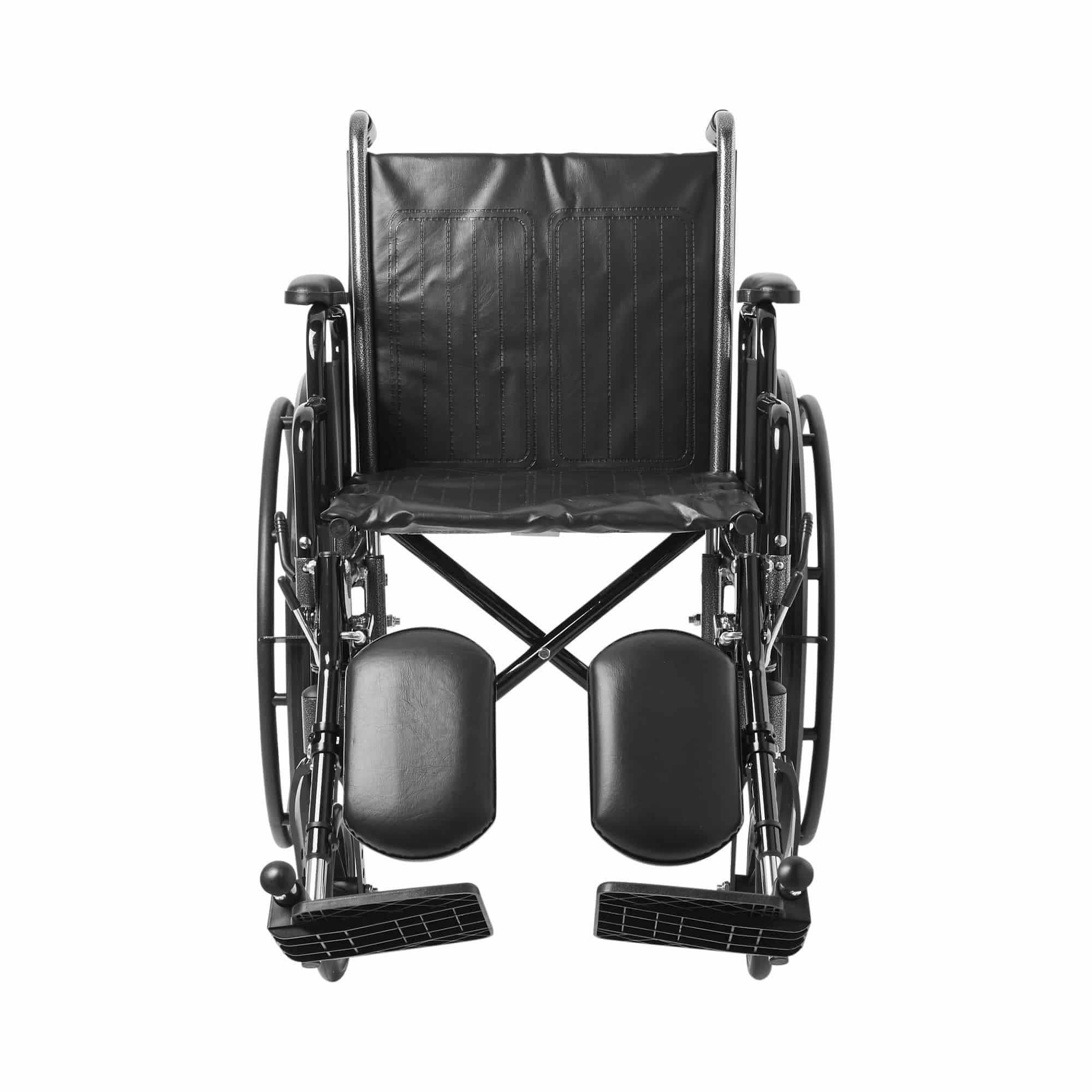Wheelchair McKesson Dual Axle Desk Length Arm Swing-Away Elevating Legrest Black Upholstery 18 Inch Seat Width Adult 300 lbs. Weight Capacity