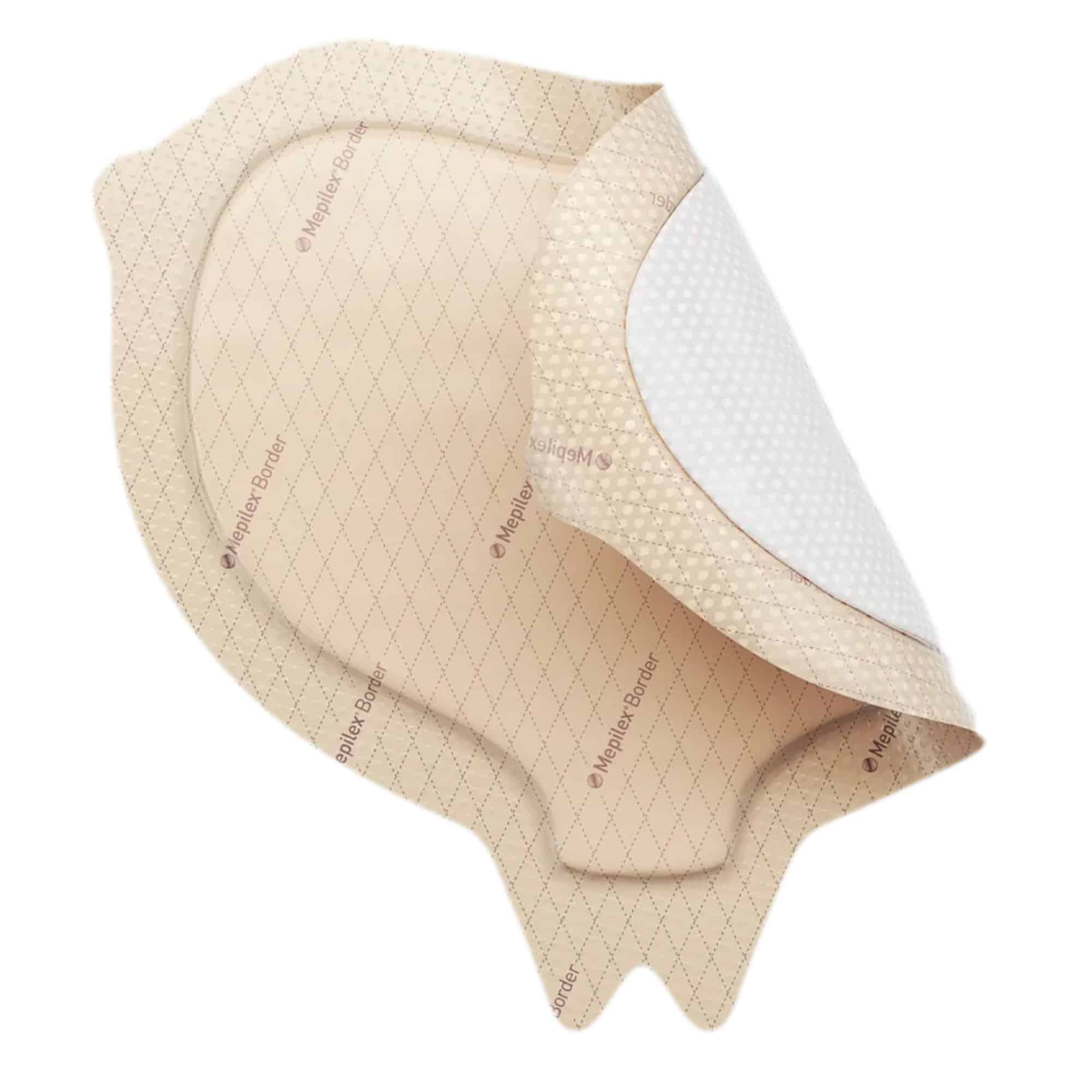 Foam Dressing Mepilex® Border Sacrum 6-1/3 X 7-9/10 Inch With Border Film Backing Silicone Adhesive Sacral Sterile