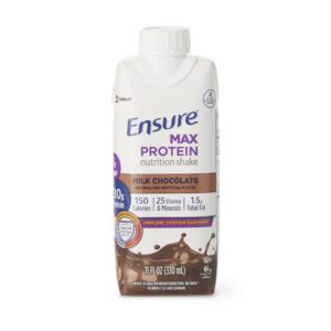 Oral Supplement Ensure® Max Protein Nutrition Shake Milk Chocolate Flavor Liquid 11 oz. Reclosable Carton