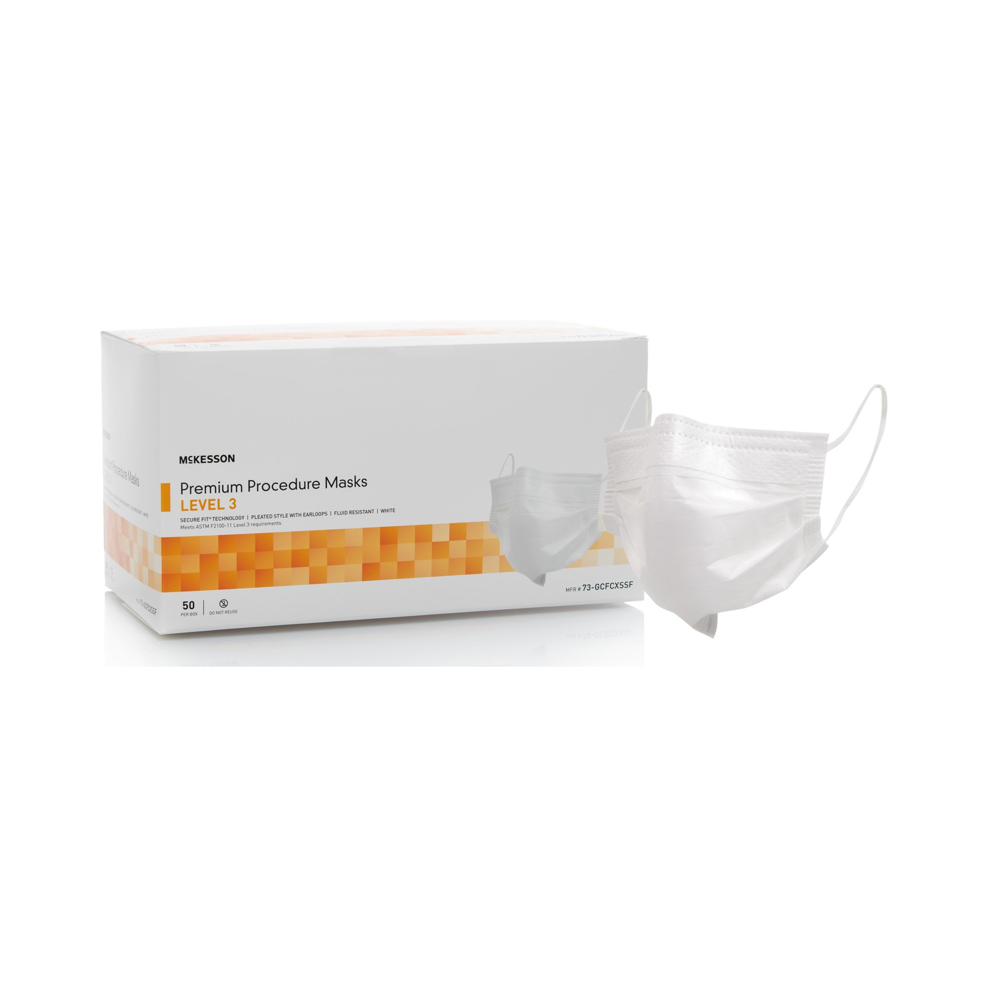 Procedure Mask McKesson ASTM Level 3 Earloops One Size Fits Most