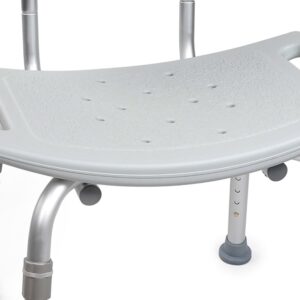 Bath Chair McKesson Without Arms Aluminum Frame Removable Backrest 19-1/4 Inch Seat Width 300 lbs. Weight Capacity