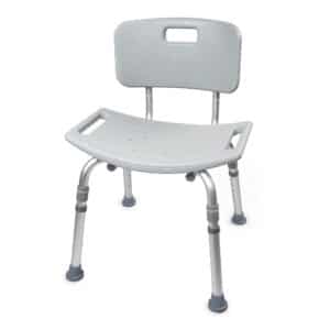 Bath Chair McKesson Without Arms Aluminum Frame Removable Backrest 19-1/4 Inch Seat Width 300 lbs. Weight Capacity