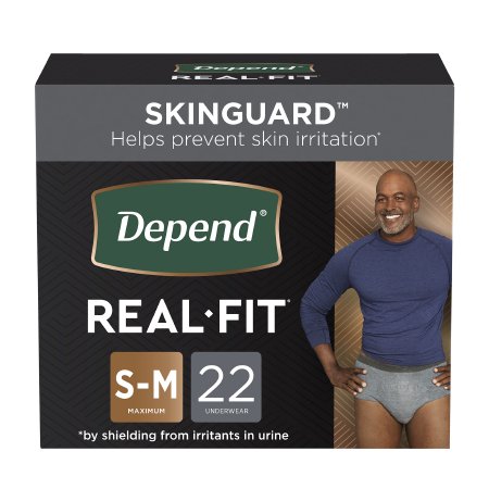 All Products - Shop Heavy Absorbency, Cloth-like Backing, Depend® Real Fit®, Form Fitting Legs, Kimberly Clark, Waistband Style, Disposable, Adult, Small / Medium Absorbent Underwear