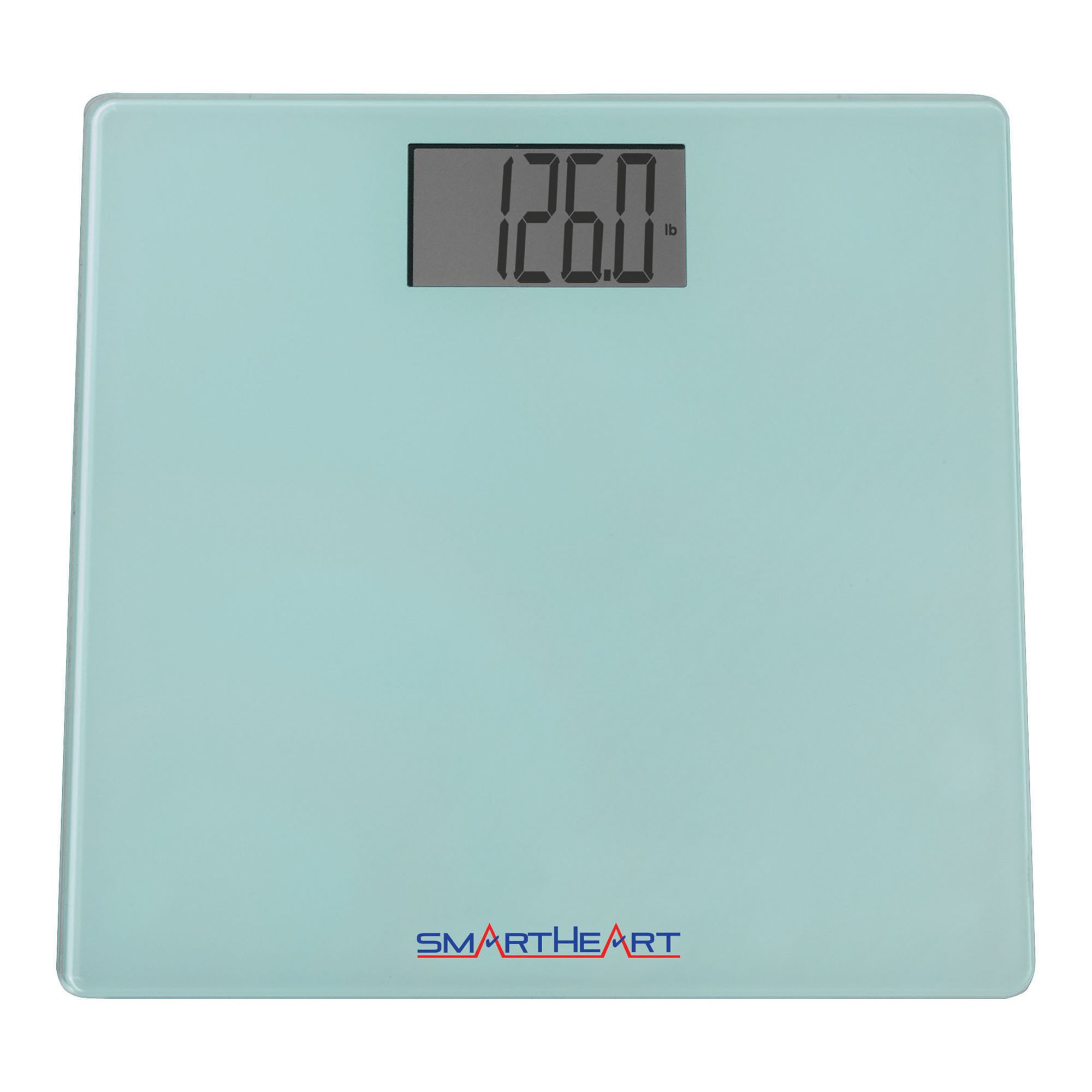 Floor Scale SmartHeart Digital Display 438 lbs. / 199 kg Capacity Gray Battery Operated