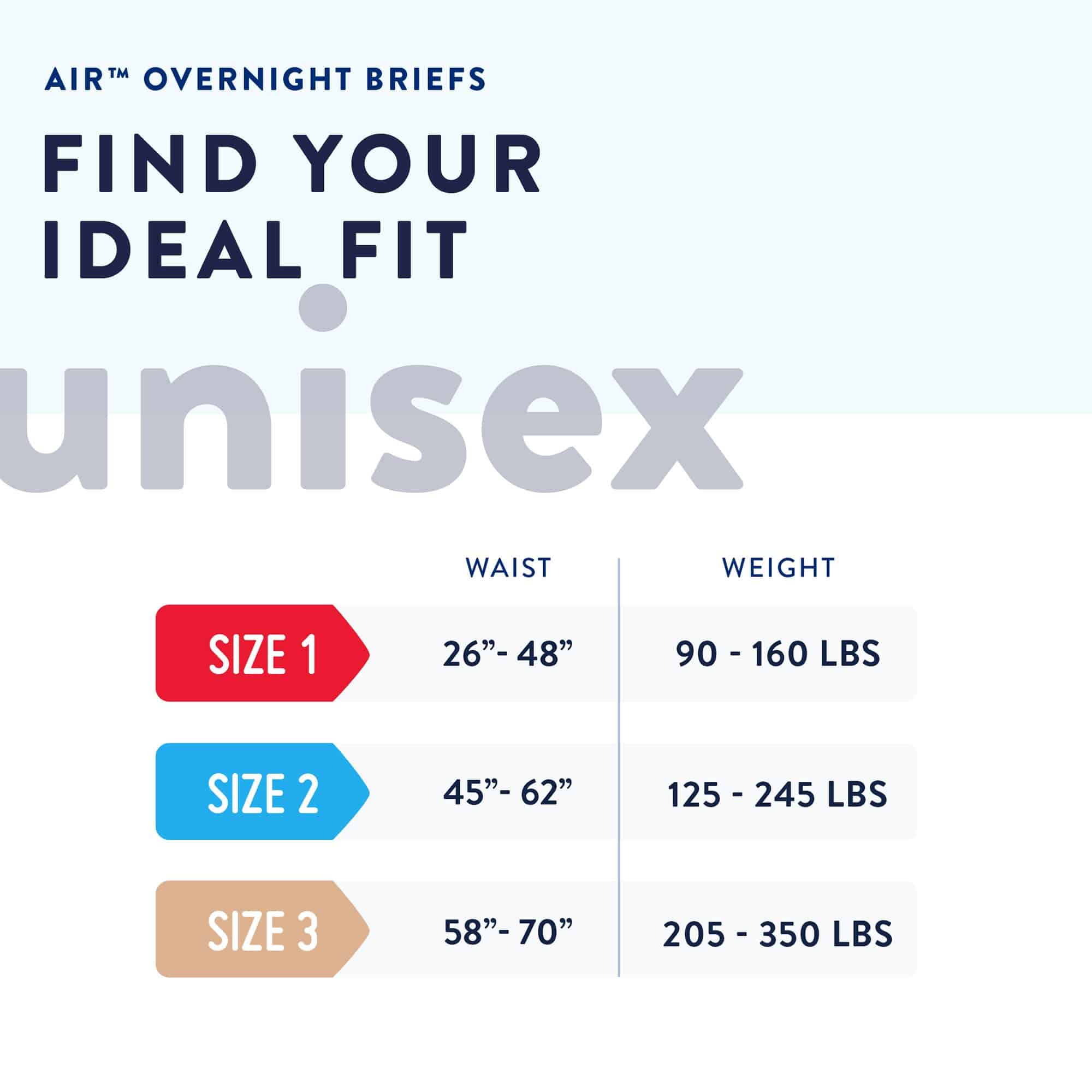 Unisex Adult Incontinence Brief Prevail Air™ Overnight Size 1 / Medium Disposable Heavy Absorbency