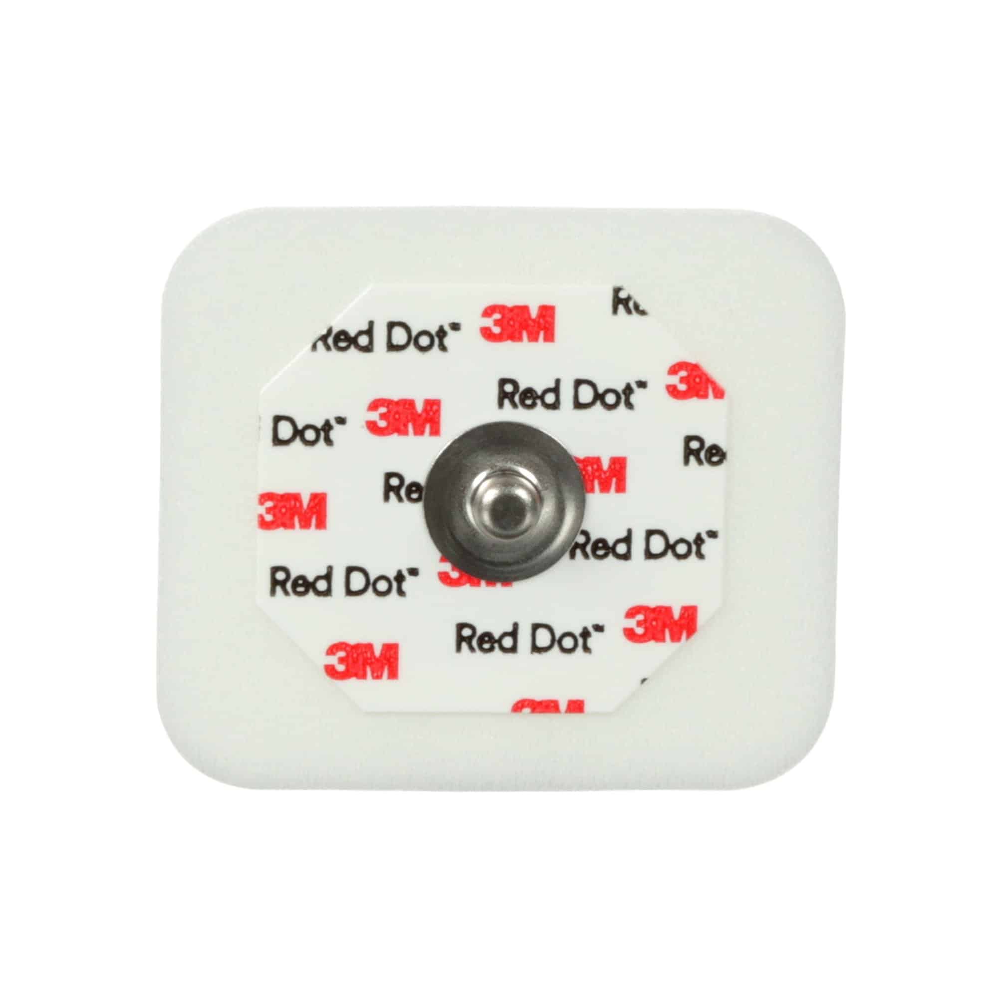 ECG Monitoring Electrode 3M™ Red Dot™ Snap Connector Sticky Gel Foam Backing Adult Non-Radiolucent