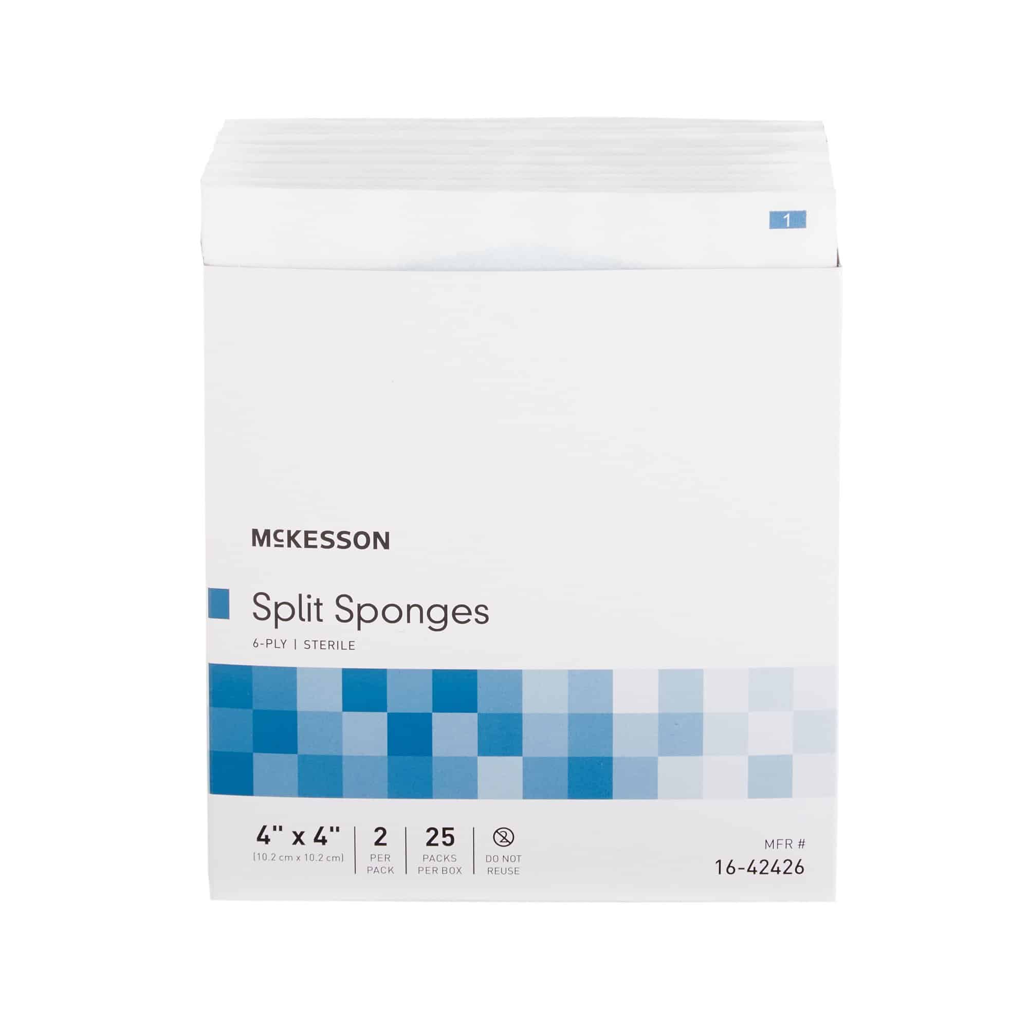 Drain Sponge McKesson 4 X 4 Inch 6-Ply Sterile 2 per Pack