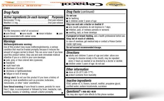 Cepacol Maximum Strength Throat information
