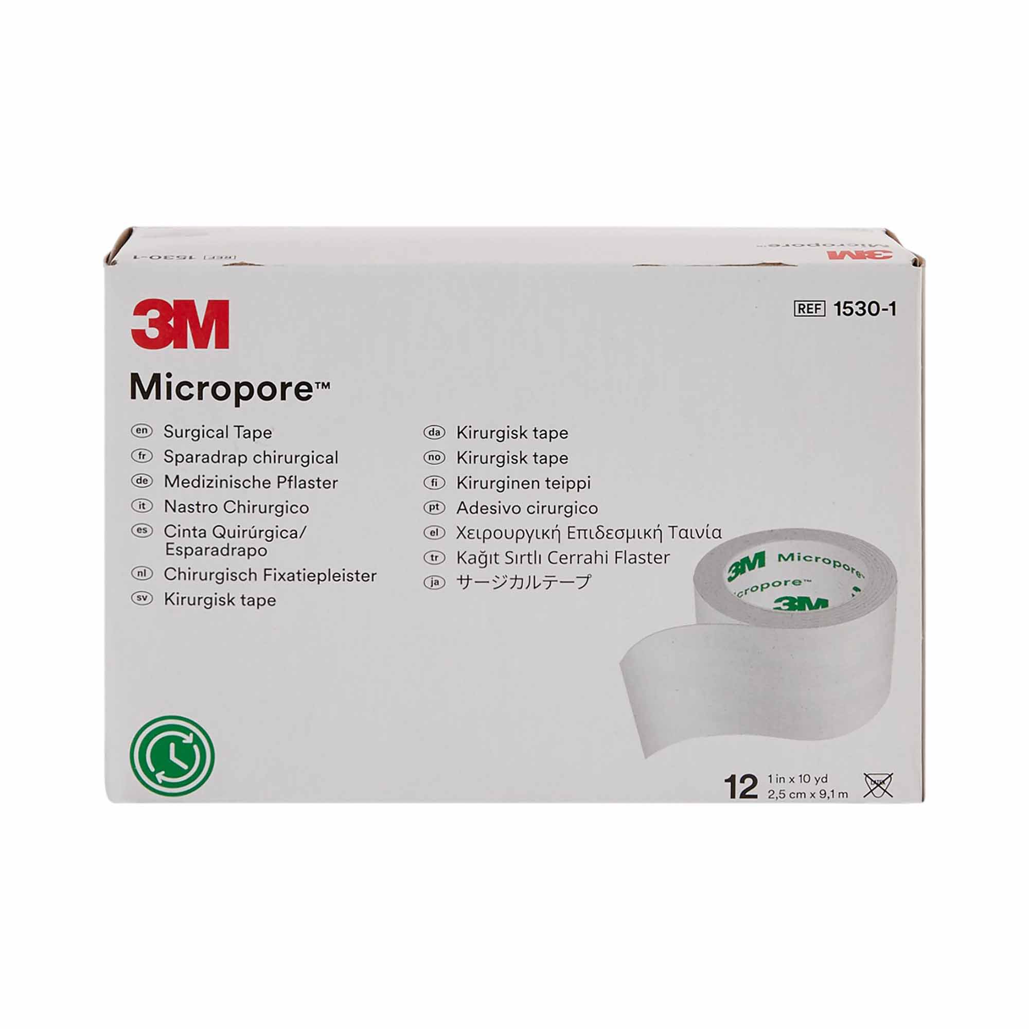 Medical Tape 3M™ Micropore™ White 1 Inch X 10 Yard Paper NonSterile