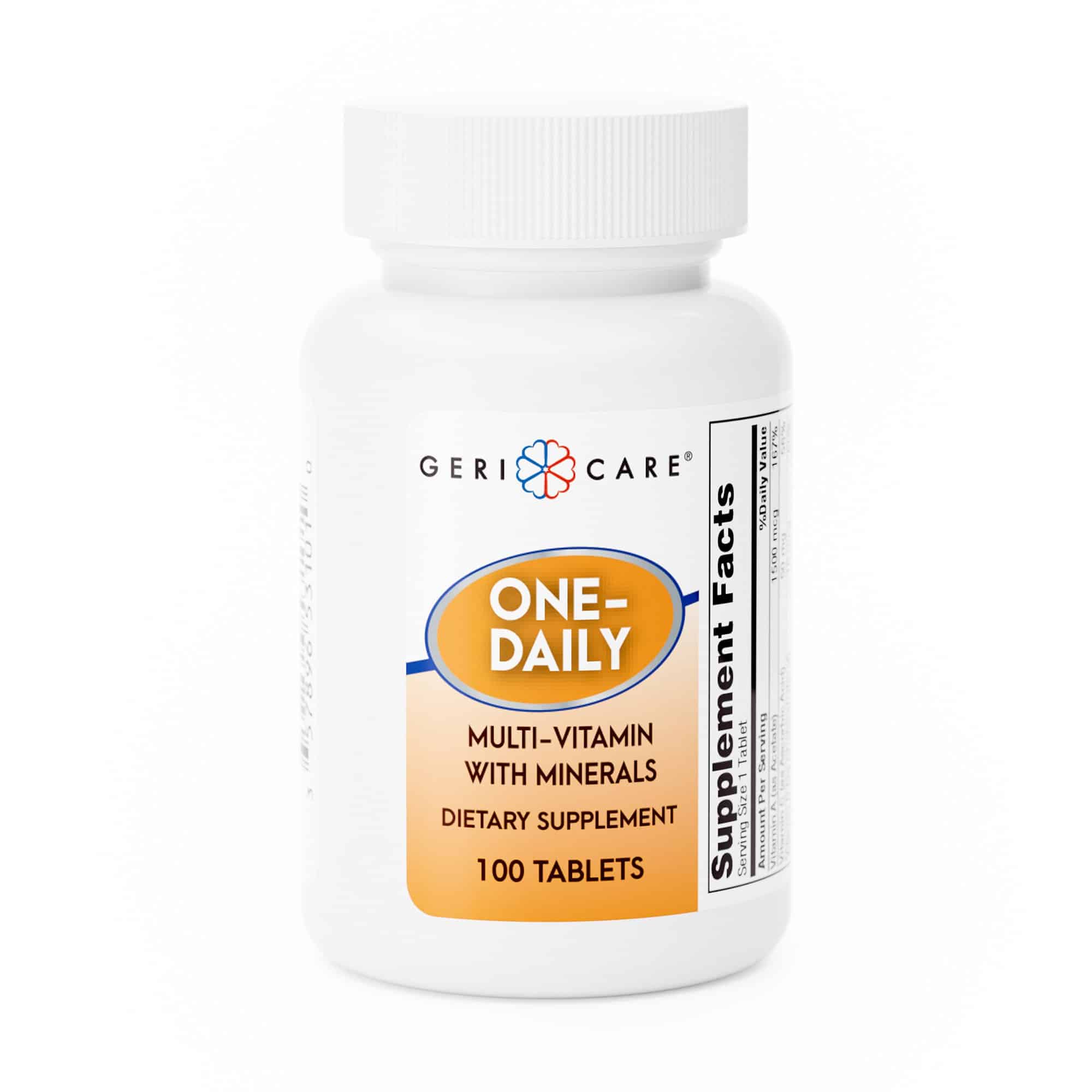 Multivitamin Supplement with Minerals Geri-Care® Tablet 100 per Bottle