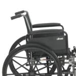 Lightweight Wheelchair drive™ Cruiser III Dual Axle Full Length Arm Elevating Legrest Black Upholstery 20 Inch Seat Width Adult 350 lbs. Weight Capacity