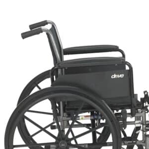 Lightweight Wheelchair drive™ Cruiser III Dual Axle Full Length Arm Elevating Legrest Black Upholstery 20 Inch Seat Width Adult 350 lbs. Weight Capacity