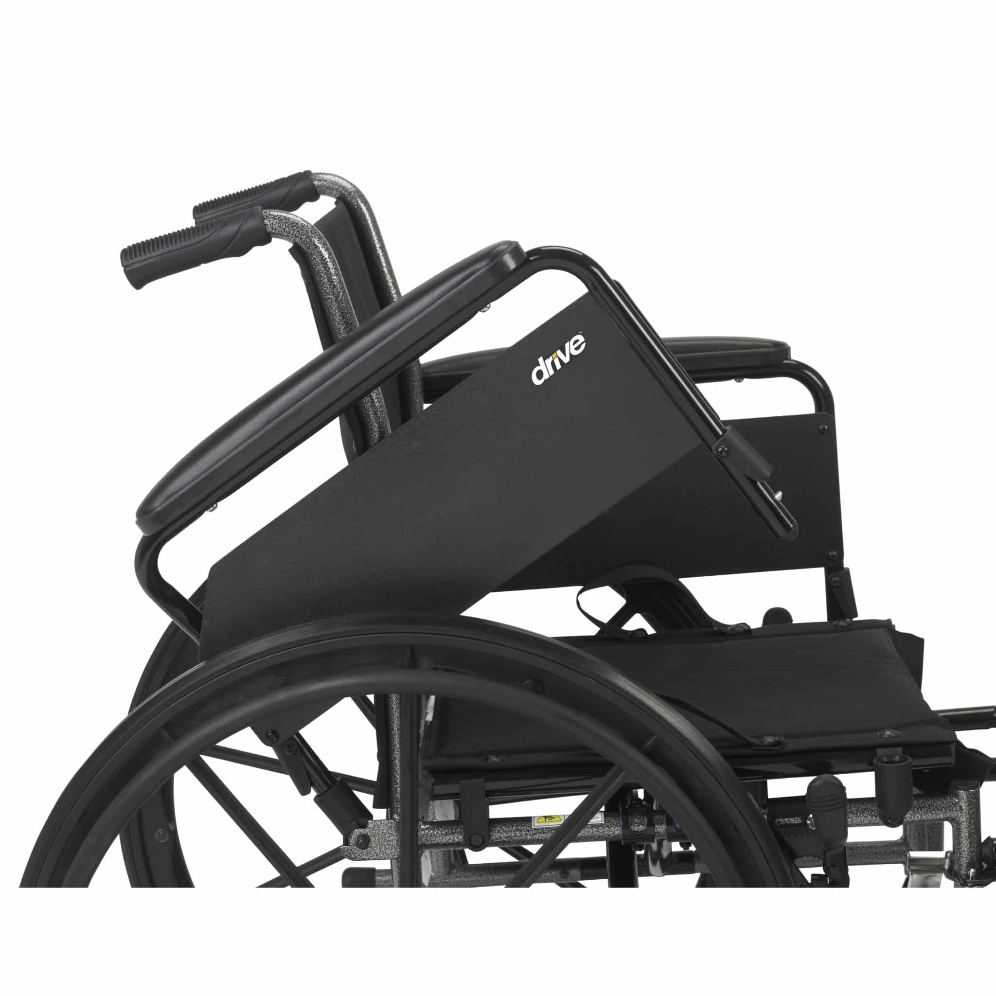 Lightweight Wheelchair drive™ Cruiser III Dual Axle Full Length Arm Elevating Legrest Black Upholstery 20 Inch Seat Width Adult 350 lbs. Weight Capacity