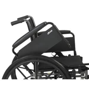 Lightweight Wheelchair drive™ Cruiser III Dual Axle Full Length Arm Elevating Legrest Black Upholstery 20 Inch Seat Width Adult 350 lbs. Weight Capacity