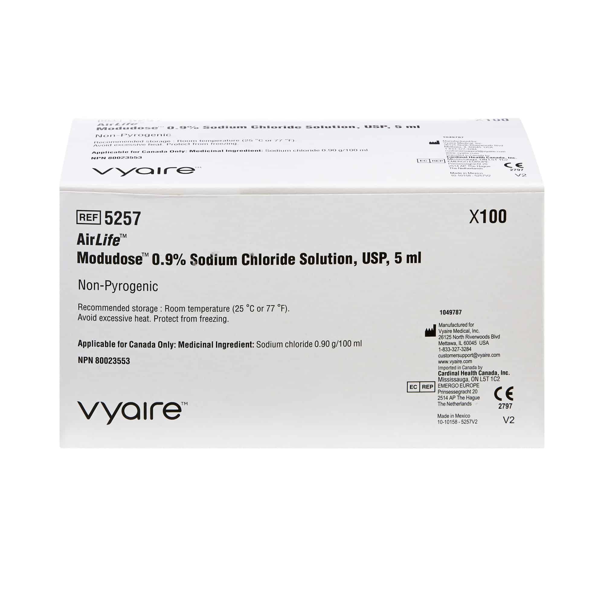 AirLife® Modudose® Sodium Chloride 0.9% Solution 5 mL