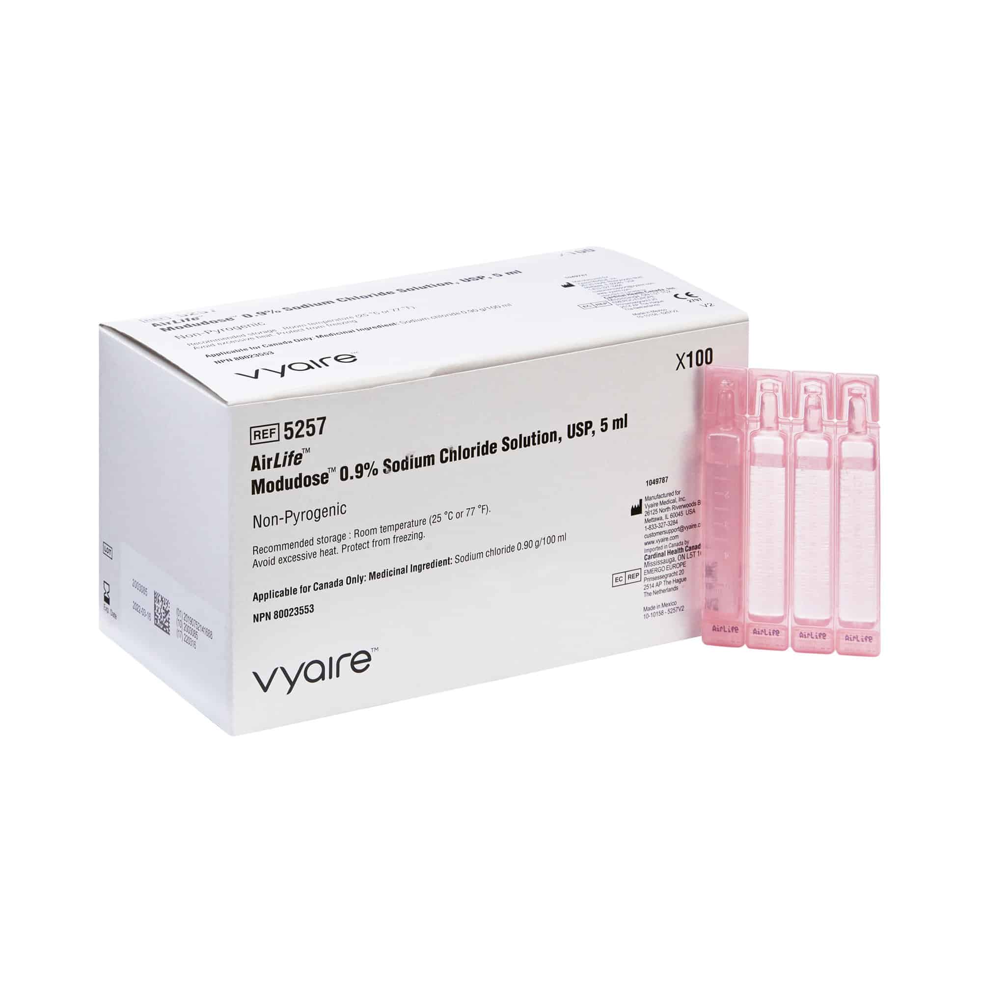 AirLife® Modudose® Sodium Chloride 0.9% Solution 5 mL