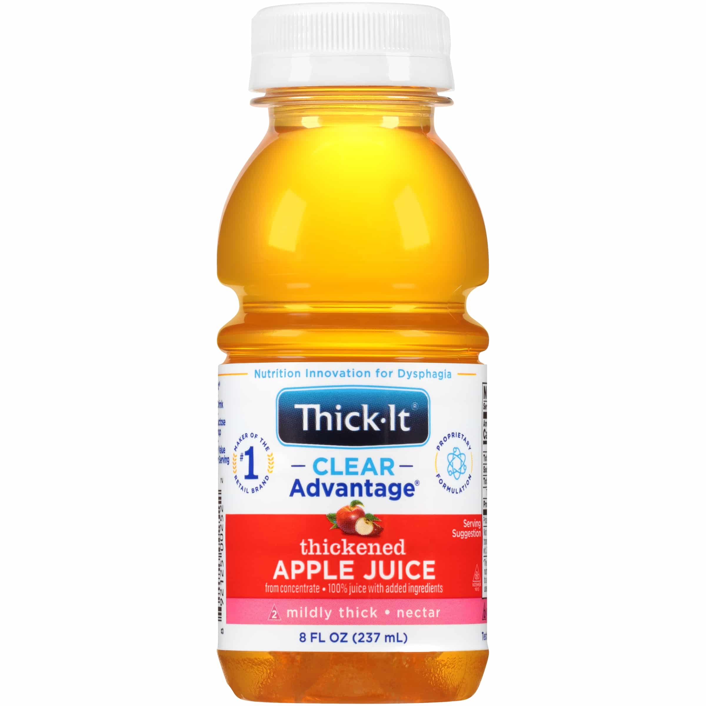 Thickened Beverage Thick-It® Clear Advantage® 8 oz. Bottle Apple Flavor Liquid IDDSI Level 2 Mildly Thick