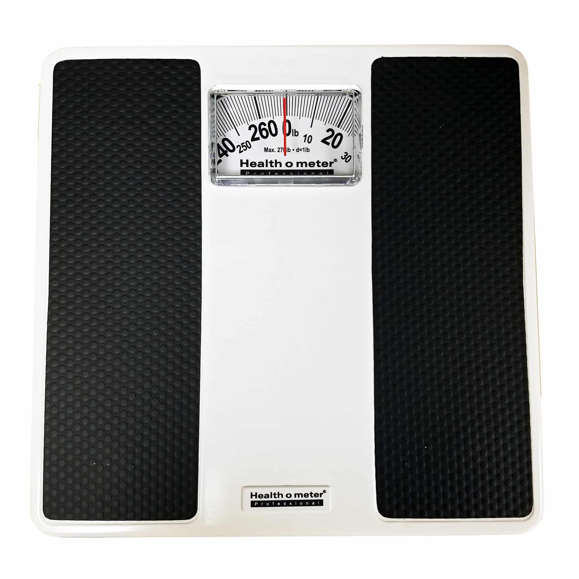 Floor Scale Health O Meter® Dial Display 270 lbs. Capacity Black / White Analog