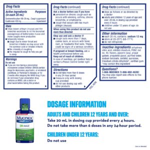 Cold and Cough Relief Mucinex® Fast-Max™ DM Max 400 mg - 20 mg / 20 mL Strength Liquid 6 oz.