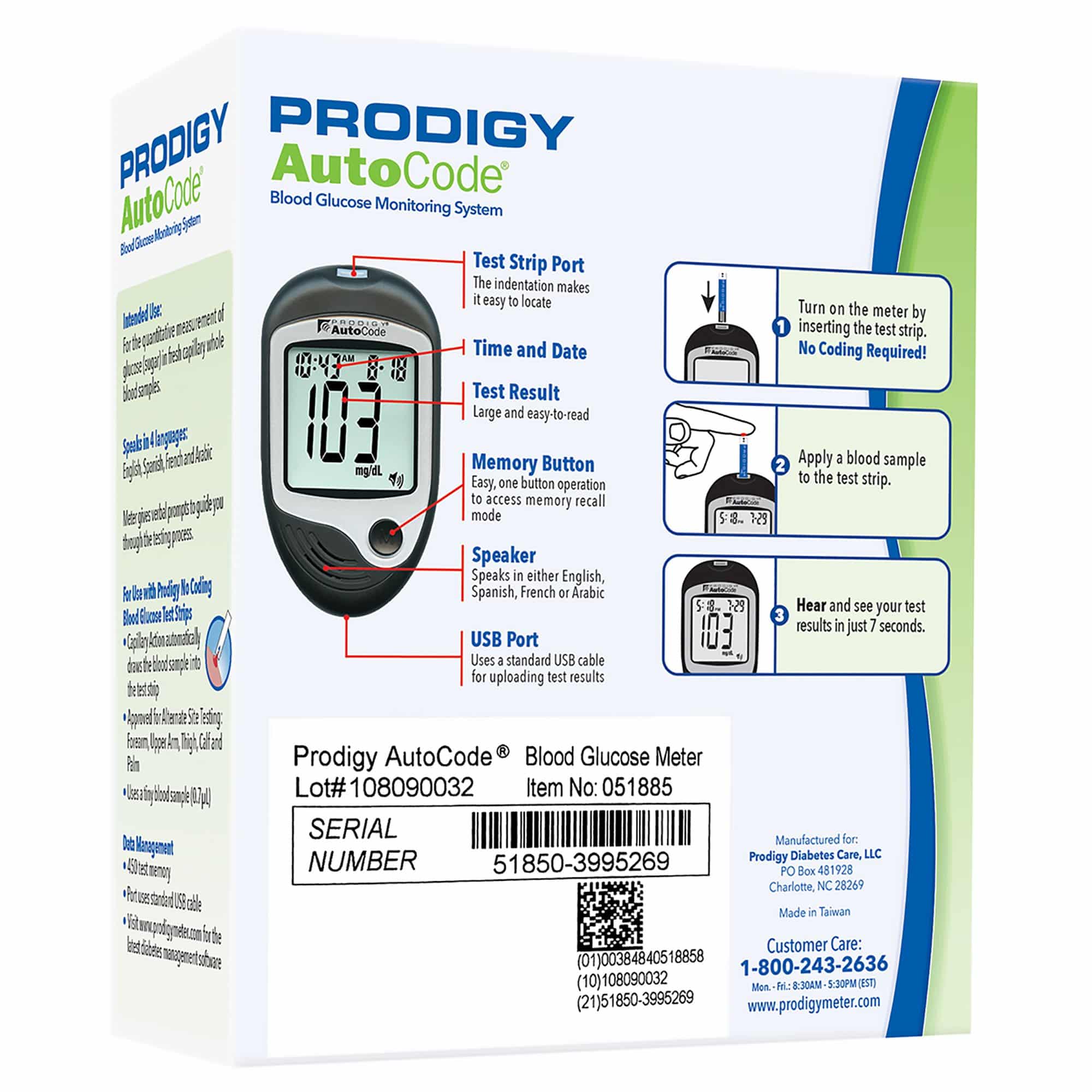 Prodigy® Glucose Meter | 7s Results