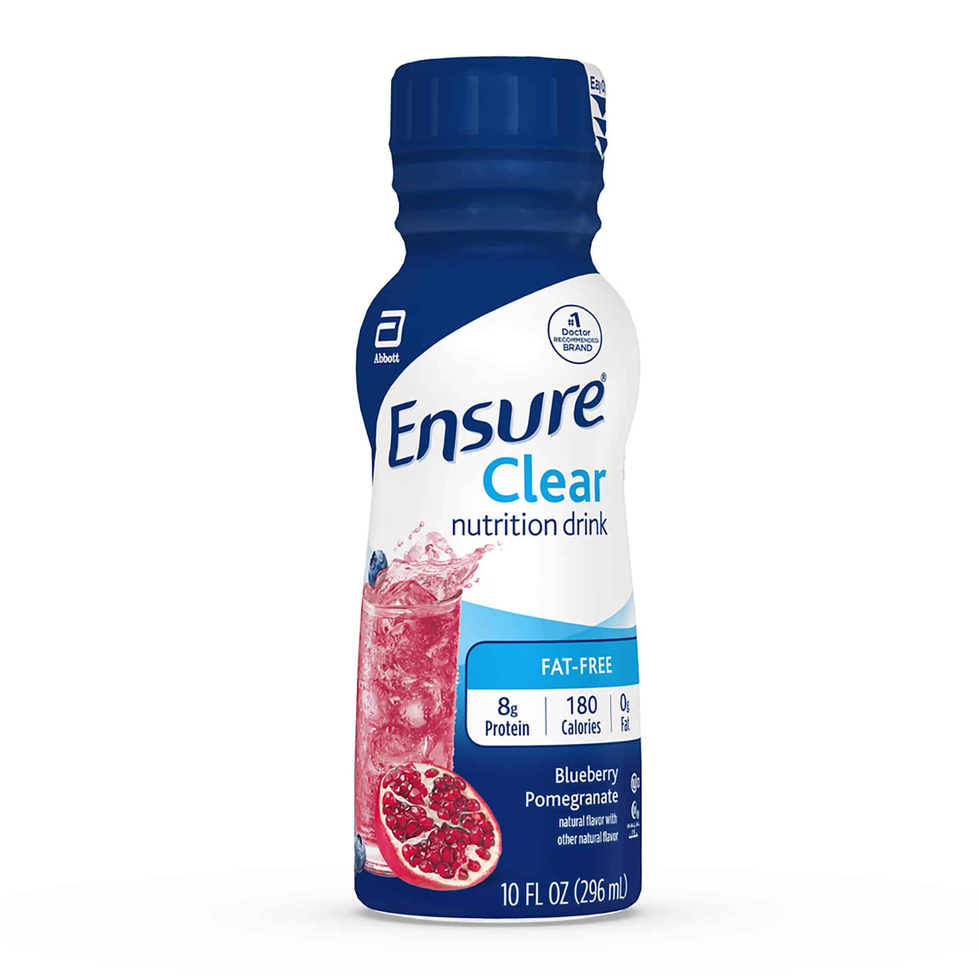 Oral Supplement Ensure® Clear Blueberry Pomegranate Flavor Liquid 10 oz. Bottle
