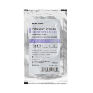 Xeroform Petrolatum Impregnated Dressing McKesson Strip 1 X 8 Inch Sterile