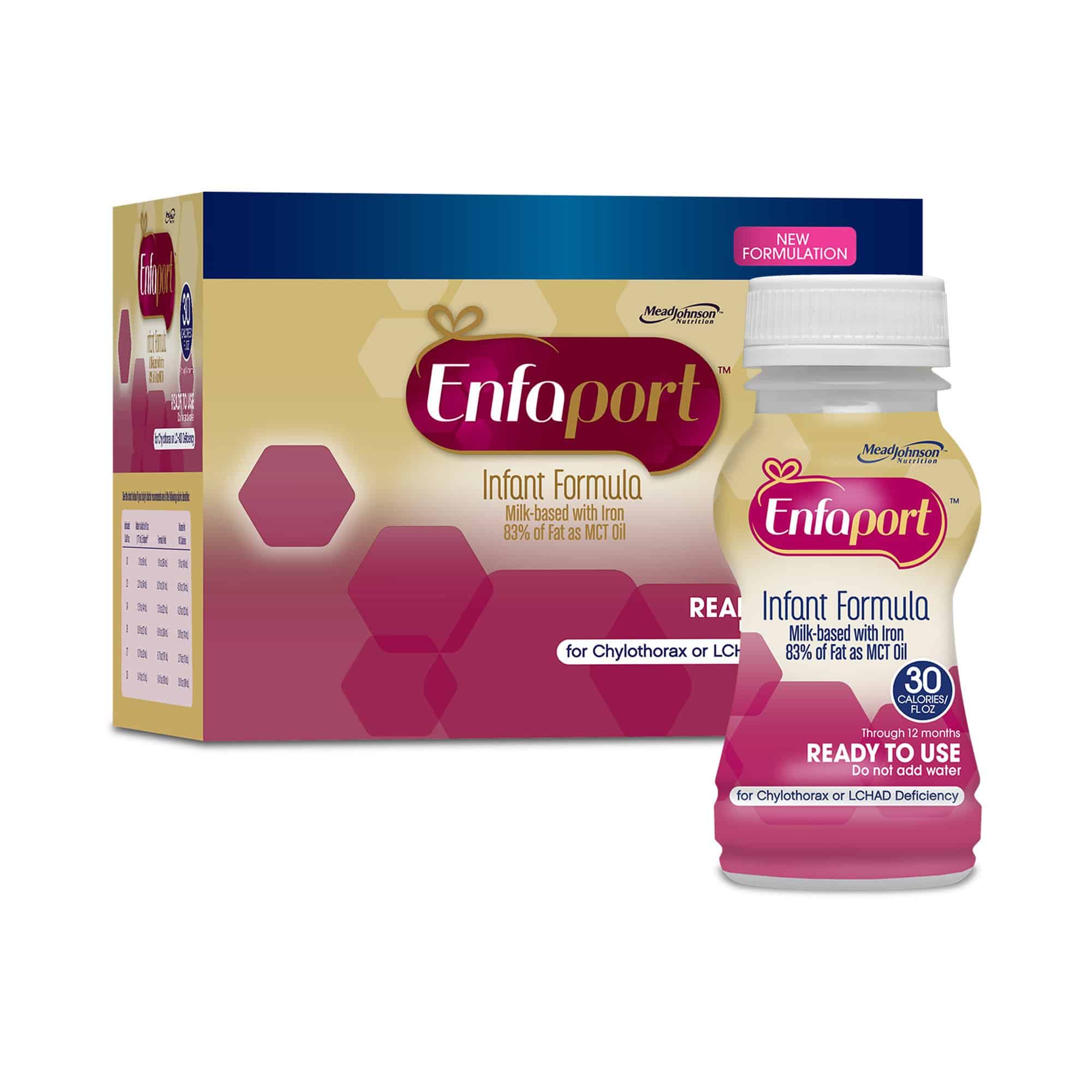 Infant Formula Enfaport™ Unflavored 6 oz. Bottle Liquid MCT Oil Chylothorax / LCHAD Deficiency