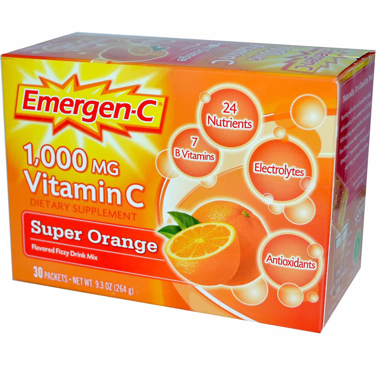 Oral Supplement Emergen-C® Daily Immune Support Super Orange Flavor Powder 0.30 oz. Individual Packet