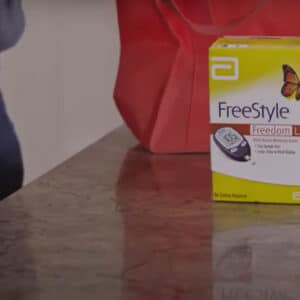Abbott Freestyle Lite blood glucose meter demonstration