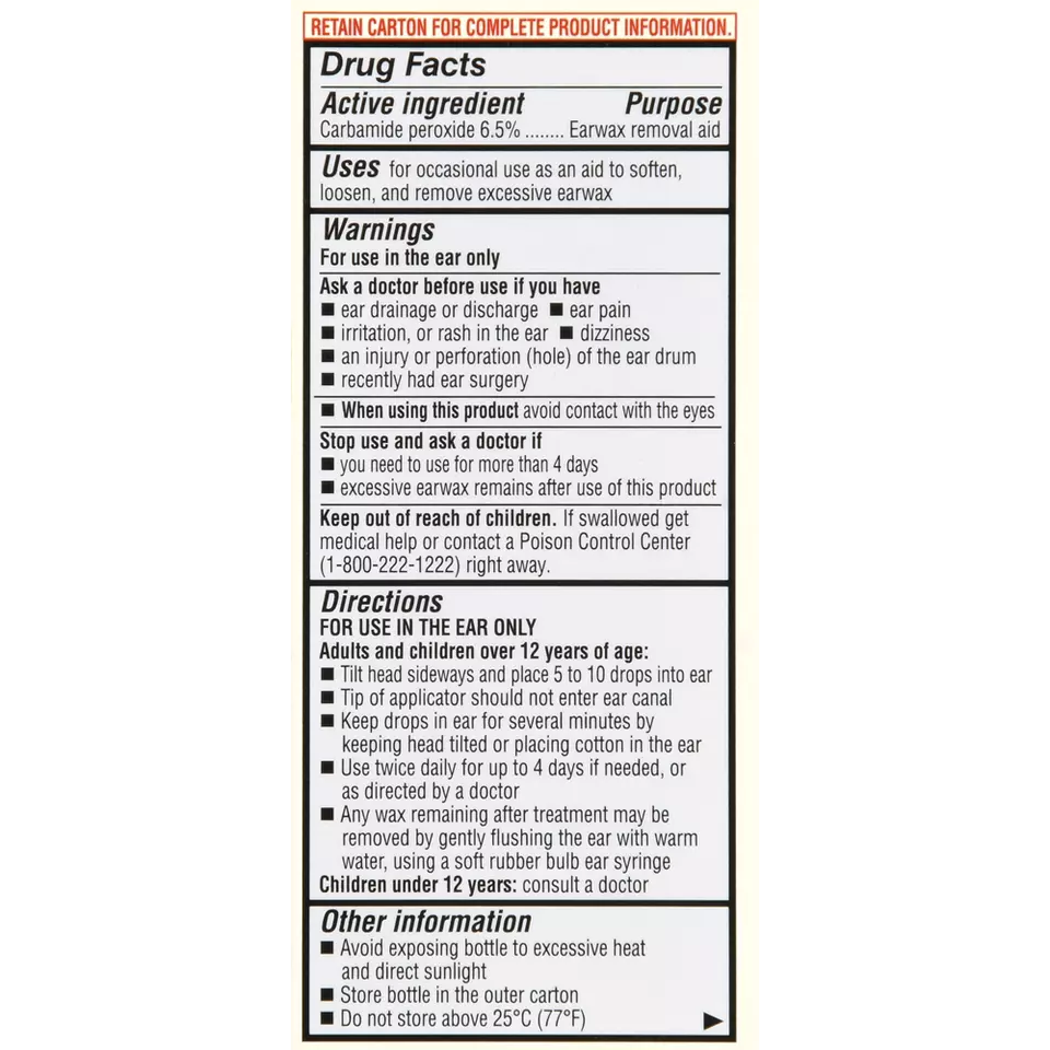Foster & Thrive Earwax Removal Drops with 6.5% Carbamide Peroxide