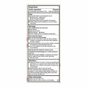 Sinus Relief Foster & Thrive™ 0.05% Strength Nasal Spray 1 oz. information