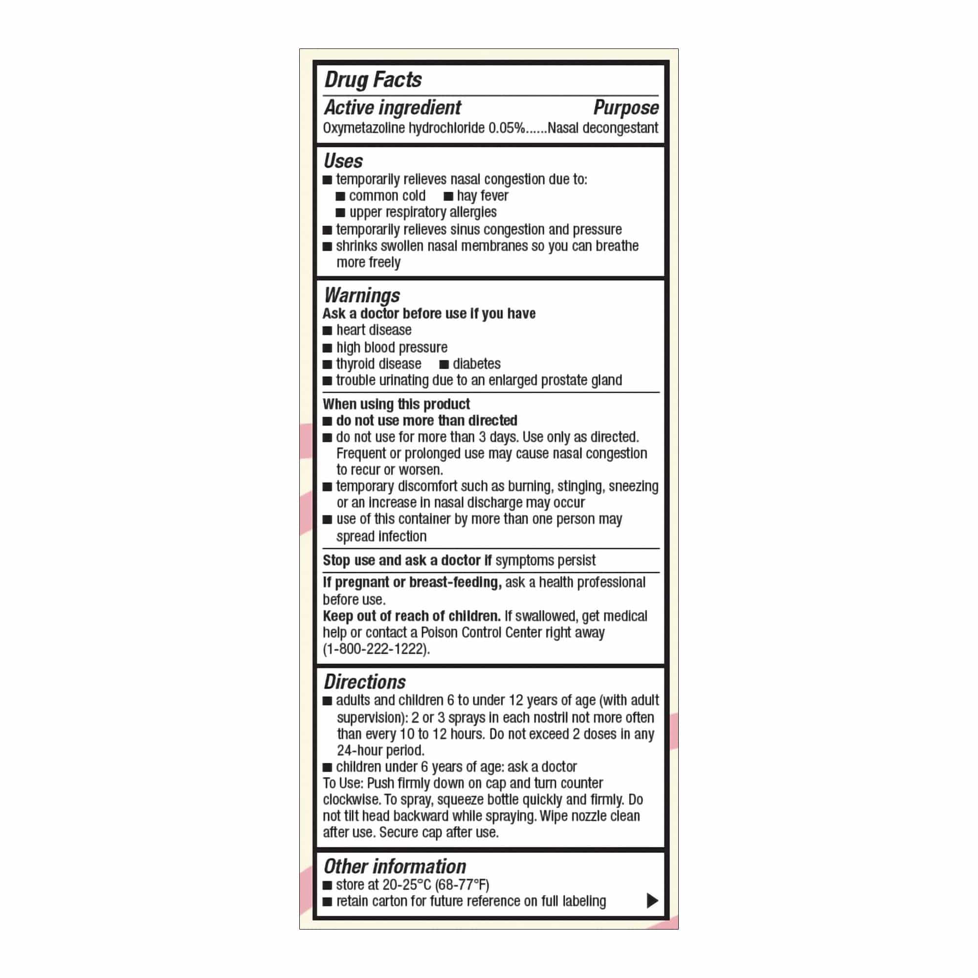 Sinus Relief Foster & Thrive™ 0.05% Strength Nasal Spray 1 oz. information
