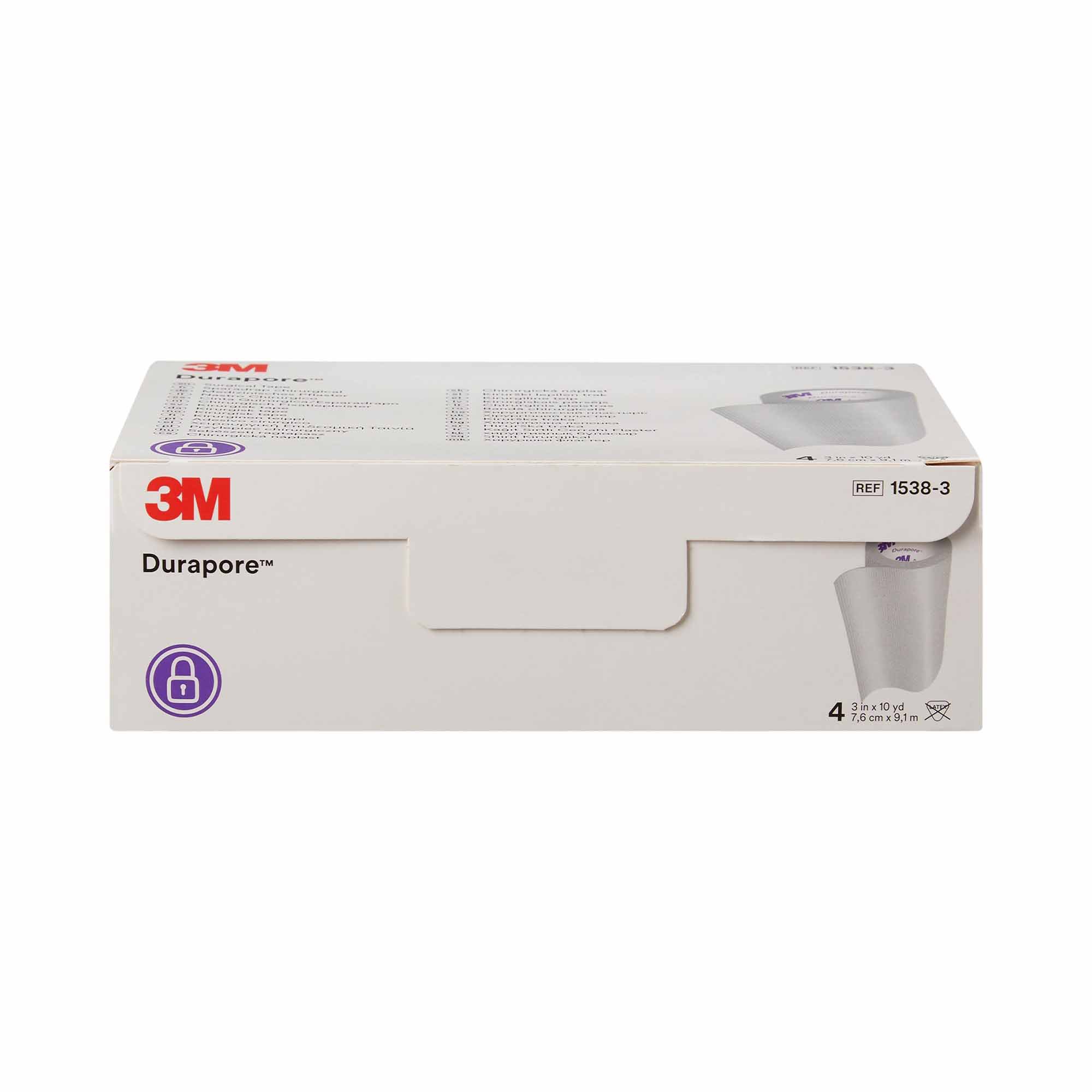 Medical Tape 3M™ Durapore™ White 3 Inch X 10 Yard Silk-Like Cloth NonSterile