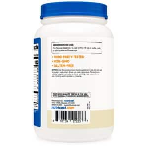 Oral Supplement Nutricost Whey Protein Concentrate Vanilla Flavor Powder 1.5 lb. Canister